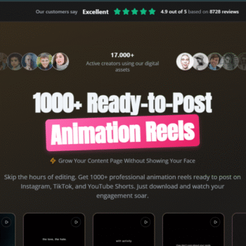 Reel Assets – 1000+ Ready-to-Post Animation Reels